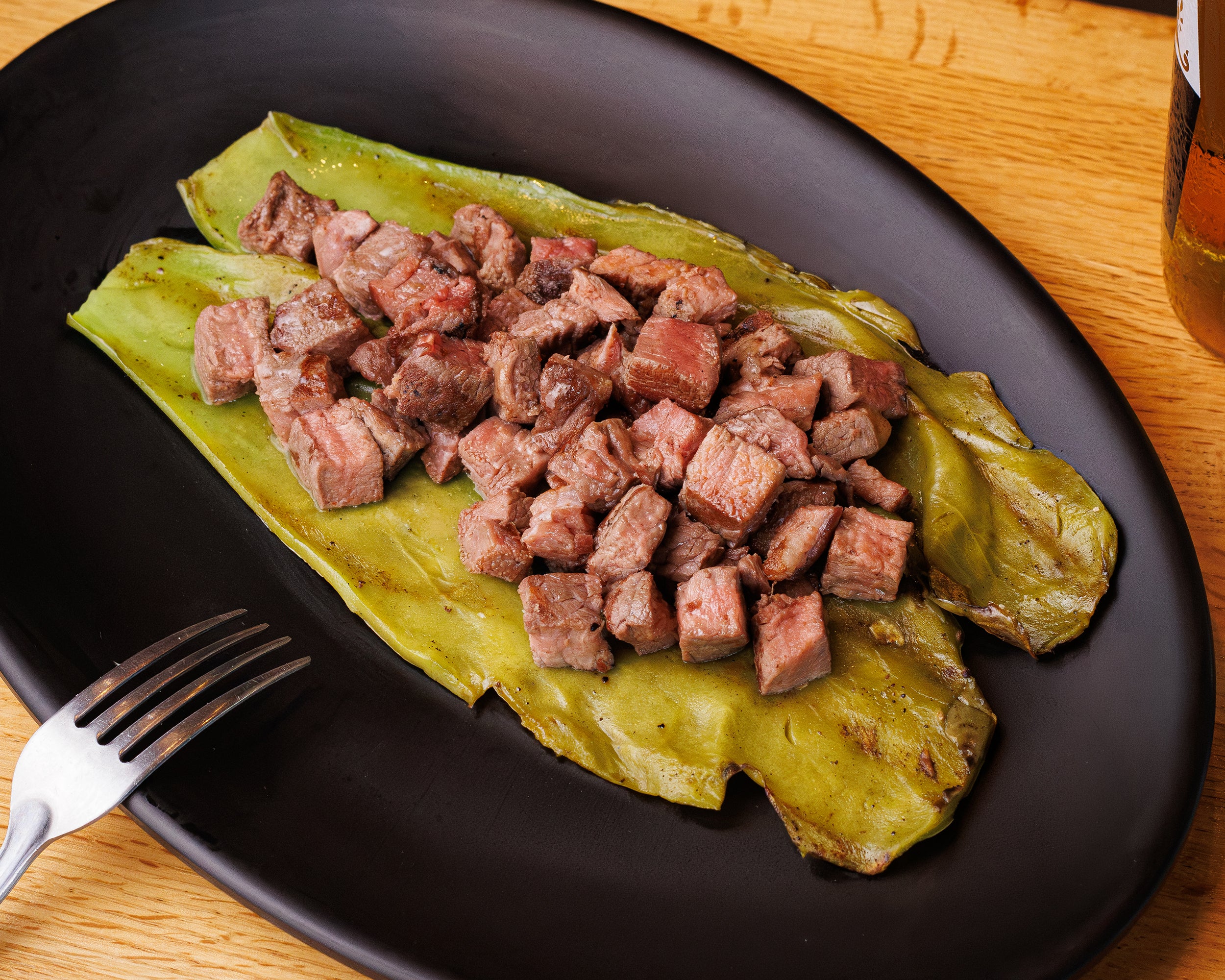 Taco en Penca de Nopal Asado